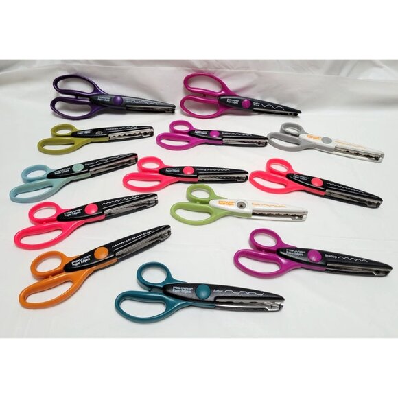 Lot of 13 Fiskars Paper Edgers Decorative Scissors for Scrapbooking Crafts - Picture 1 of 10